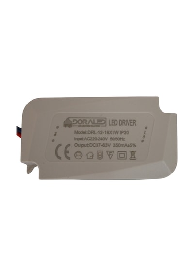 12-18X1W 350Ma 37-63V Power Led Driver IP20 Power Led Sürücü
