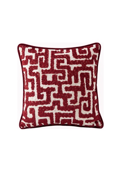 "scarlet" Desenli Kırlent Kılıfı - 45x45 - Bordo