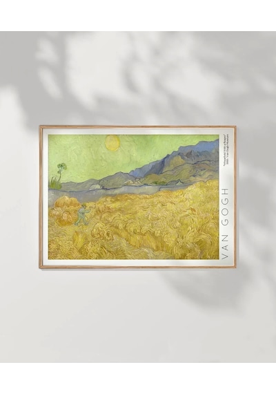 Çerçevesiz Poster Vincent Van Gogh Buğday Tarlası Ve Orakçı