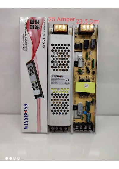 12v-25a-300w-ıp20 Ultra Slim Trafo