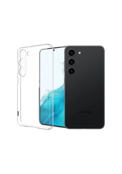 Samsung Galaxy Uyumlu S23 Fe Kılıf Kamera Korumalı Silikon Şeffaf Arka Kapak