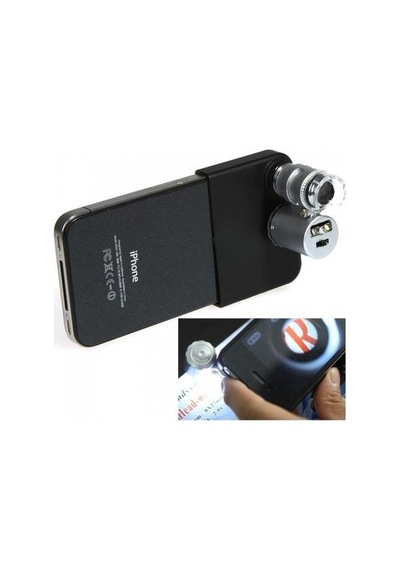 Iphone 5 İçin Taşınabilir Mikroskop Kapaklı Lens Ledli