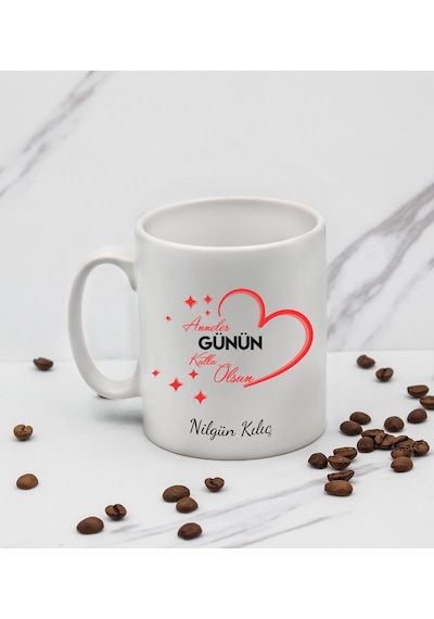 Kişiye Özel Anneler Gününe Özel Tasarım Kupa Anneye Hediye Kupa Bardak Mug T4