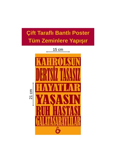 Ruh Hastası Poster, Çift Taraflı Bantlı, Tüm Zeminlere Yapışır, 15 X 21 Cm .