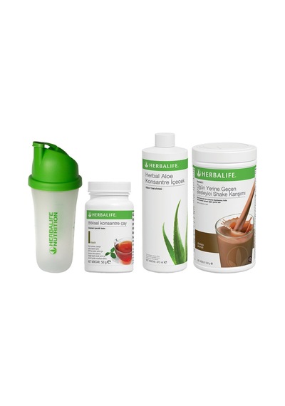 Herbalife Başlangıç Seti 5 1 Çikolatalı Shake + Klasik 50gr Çay + Aloe + Hediye Shaker Hek1067