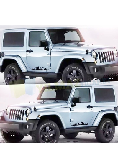 Off Road 4X4 Dağ Oto Sticker Araba Yapıştırma Etiket 2 Ad