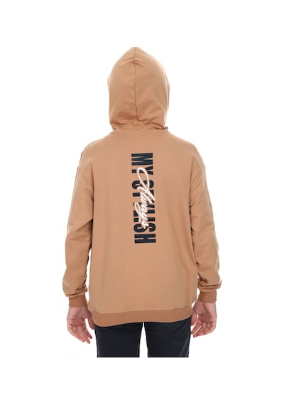 Toontoy Kids Toontoy Erkek Çocuk Depar Tura Baskılı Sweatshirt Kahverengi