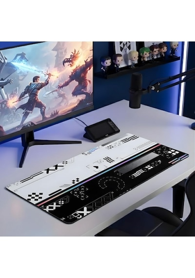 8 Farklı Desenli Baskılı Model Xxl Gaming Mouse Pad 70x30 Cm Dikişli Kenar, Kaymaz Taban, Dijital Tasarım, Hassas Takip, Ultra Geniş Oyuncu Mousepad
