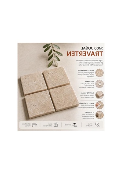 Doğal Taş Bardak Altlığı Seti, 10x10 Cm Ölçülerinde 4 Adet 124-Pembe