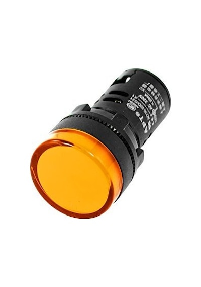 Sarı 220v Pano Tipi Led Gösterge Işığı Yuvarlak Sinyal Lambası