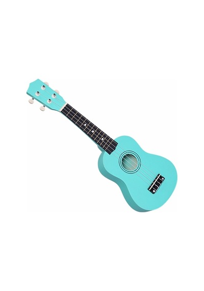 Soprano Boy Turkuaz Mavi Gül Klavyeli Ukulele