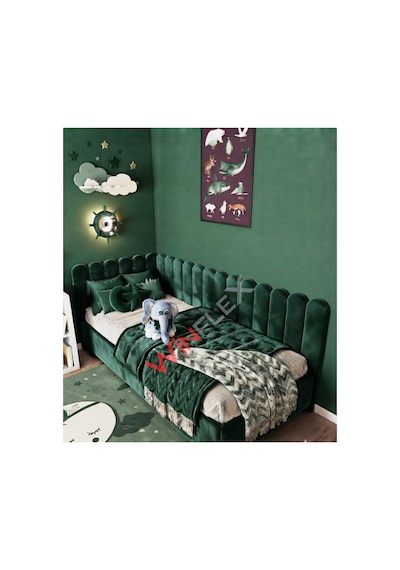 Winflex Yatak Başlık ,duvar Ve Oda Dekorasyon Panel 10adet- 15x100cm Yeşil 100 x 150 CM
