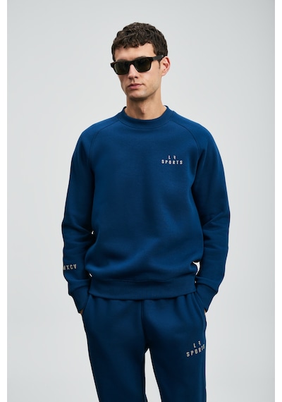Lufian Sıgma Erkek Sweatshirt Saks Saks 112030186100240 Saks Mavi