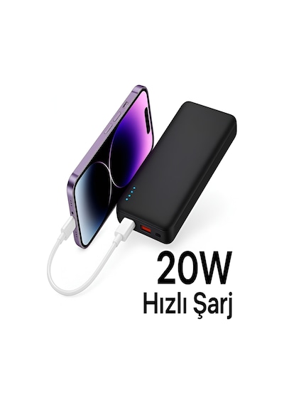 Çelikwork FP10 PD 20 W 10.000 mAh Type-C - Mikro USB Hızlı Şarj Powerbank
