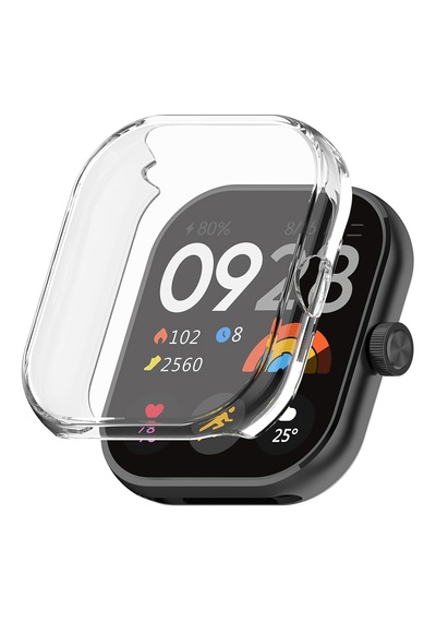 Xiaomi Redmi Watch 4 Uyumlu Şeffaf Silikon Kasa Ve Ekran Koruyucu
