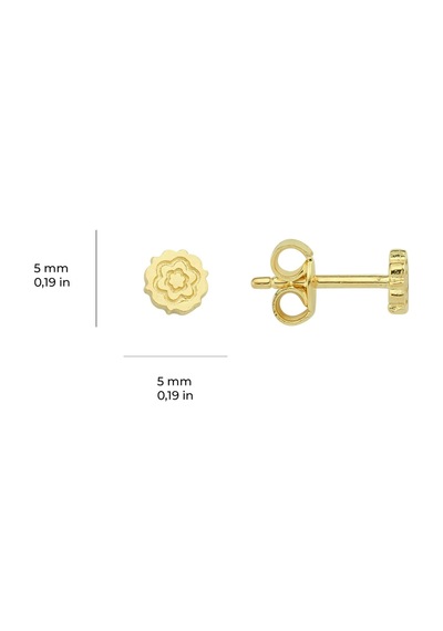 Goldkupe 14 Ayar Altın Minik Çiçek Küpe 0,60 Gr-1828