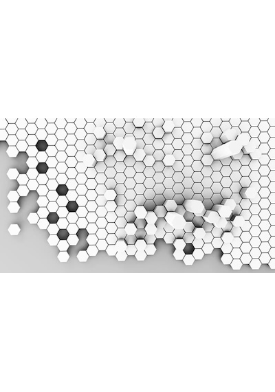 3D Duvar Kağıdı Geometrik Petek Desen Duvar Kağıdı