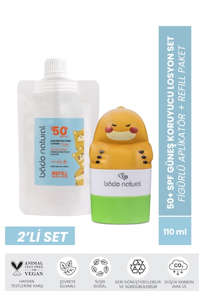 Bade Natural Çocuk Güneş Koruyucu Losyon Refill + Aplikatör Set