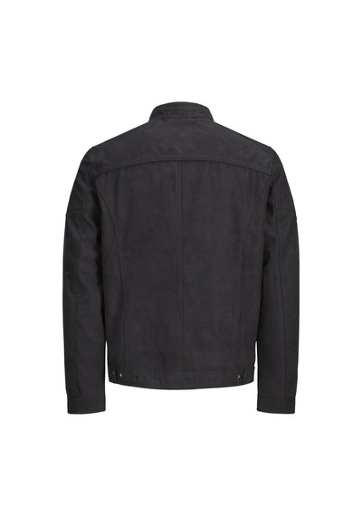 Jack & Jones Erkek Rocky Deri Ceket Lacivert - Siyah