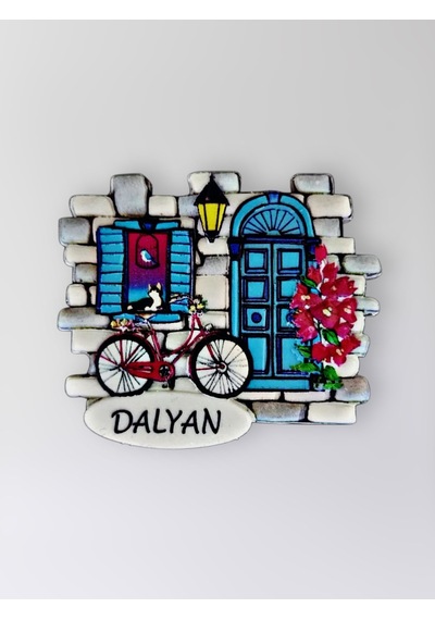 Turunç Polyester Kabartmalı Magnet 7x6,5cm Şehir Magneti Dekoratif Hediyelik Buzdolabı Süsü Kod:1288