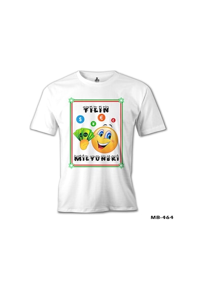 Yılın Milyoneri Beyaz Erkek Tshirt