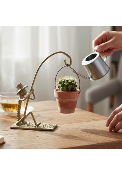 Dekoratif Metal Figür Sukulent Saksı Askılığı SPH004