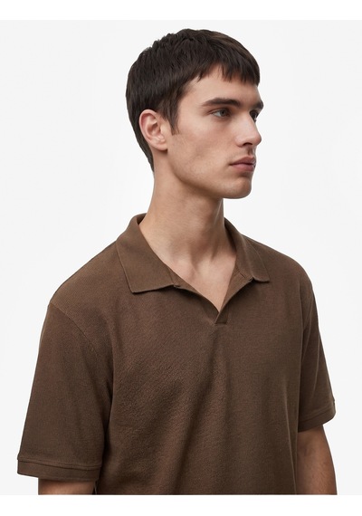 Koton Regular Fit Kısa Kollu Pamuklu Polo Yaka Tişört Kahverengi 6sam10393mk Kahve