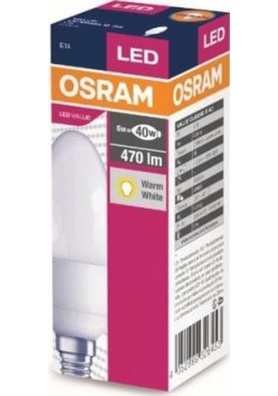 Osram Ledvalue 4.9W (40W) Led Mum Ampul Sarı Işık 2700K E14