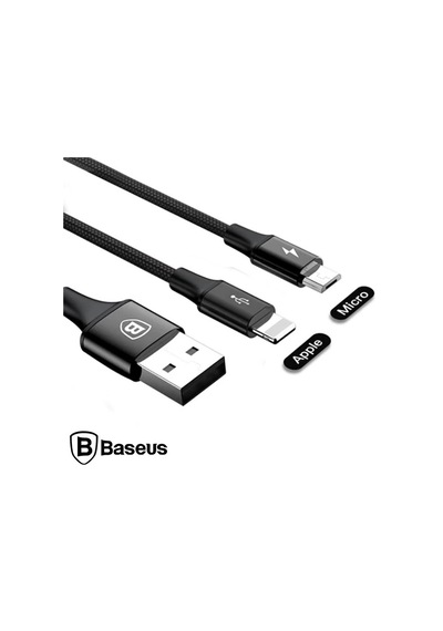 Baseus Rapid Series 2in1 İphone+ Micro Usb 3.0a Usb Kablo Şarj 120cm- 5775 Standart