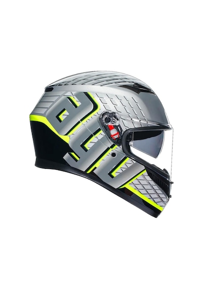Agv K3 Mplk Fortify Grey Blk Yellow Fluo Motosiklet Kapalı Kaskı