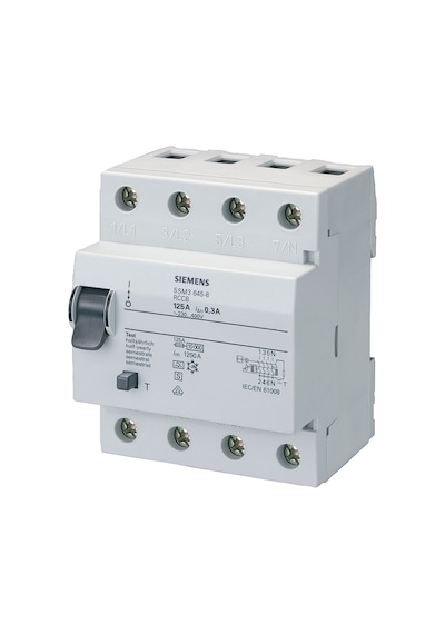 Siemens Trifaze Kaçak Akım Rölesi 4X25 Amper 300Ma
