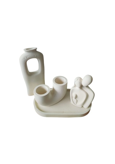 Nakkaş Home Dekoratif Mum Ve Tütsülük Obje - M9 Modeli Beyaz