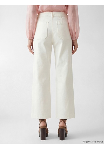 Lcw Everyday Beyaz Wideleg Kadın Jean Pantolon
