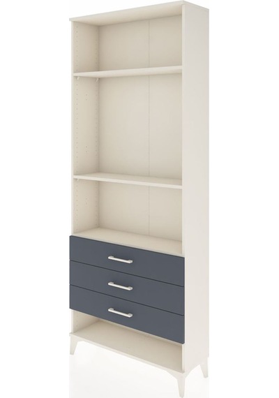 Arges Dolap 3 Raflı 3 Çekmeceli 88x30x221 Aytaşı-antrasit Aytaşı