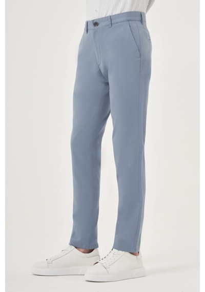 Morven Erkek A. Mavi Yazlık Pamuk Yan Cep Slim Fit Chino Pantolon 25ys003011311 A. Mavi
