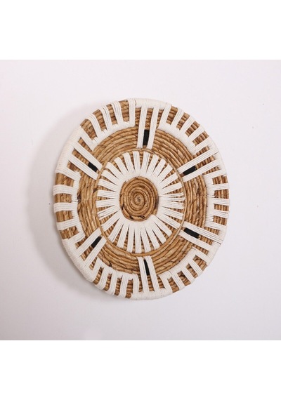 Aspendos 40x9 Cm Çap- Doğal Abaka Duvar Tabağı