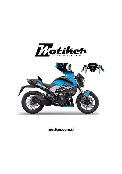 Bajaj Dominar Crazy Shark Sticker Etiket Kaplama Model