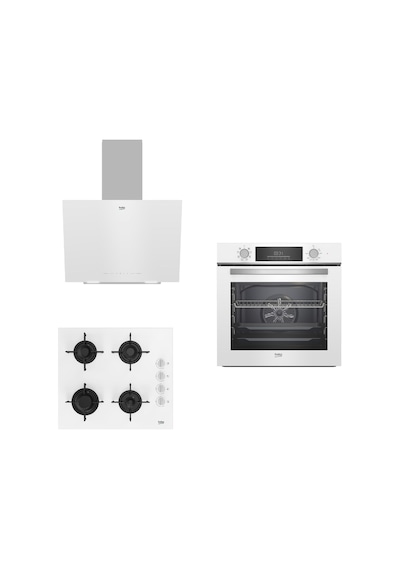 Beko BFC 430 B - BOCD T 6011 EB - BDE 6040 B Beyaz Ankastre Set