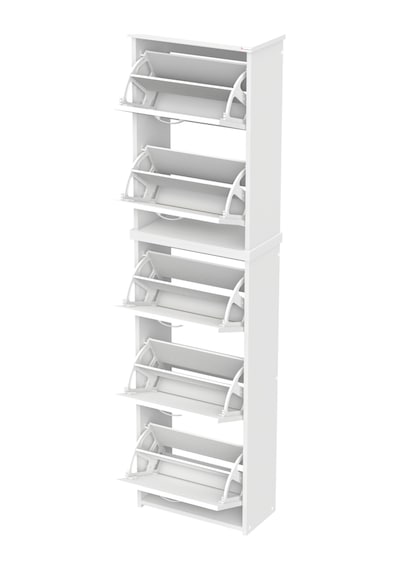 Modilayn Verve Antre 52x194x26 Cm Lik 5 Düşer Kapak 10 Göz Bölmeli Ayakkabılık Beyaz Modilayn Verve Antre 52x194x26 Cm Lik 5 Düşer Kapak 10 Göz Bölmeli Ayakkabılık Beyaz