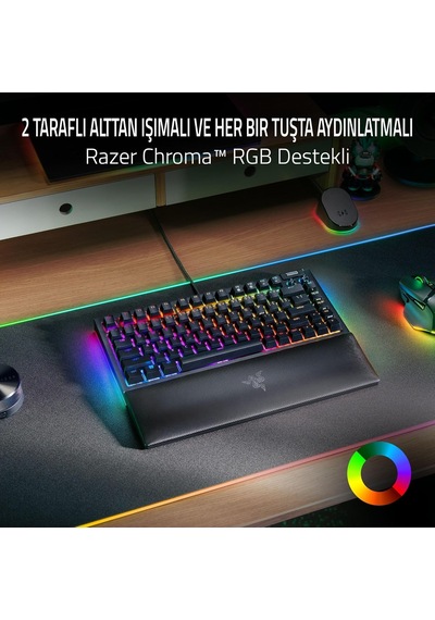 Razer Blackwidow V4 75% - Çalışırken Değiştirilebilir Mekanik Oyu