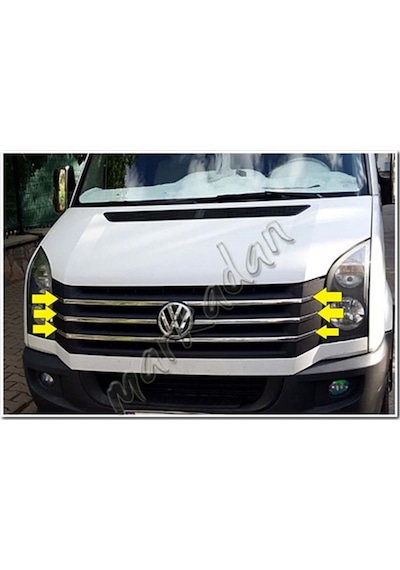 Vw Crafter Krom Ön Panjur 2012-2017 6 Parça Paslanmaz Çelik