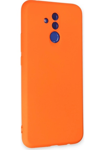 Newface - 846 - Huawei Mate 20 Lite Kılıf Nano İçi Kadife Silikon - Csmo-tex - - Turuncu