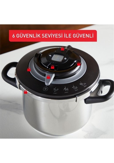 Tefal Clipso+ Chef Düdüklü Tencere - 8l Açık Gri