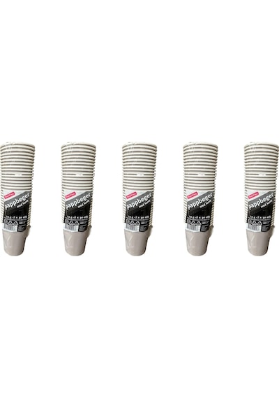 Pappbeger Kulplu Saplı 175 Ml. 6 Oz Kraft Karton Bardak - Gri - 30 Adetlik 5 Paket 5