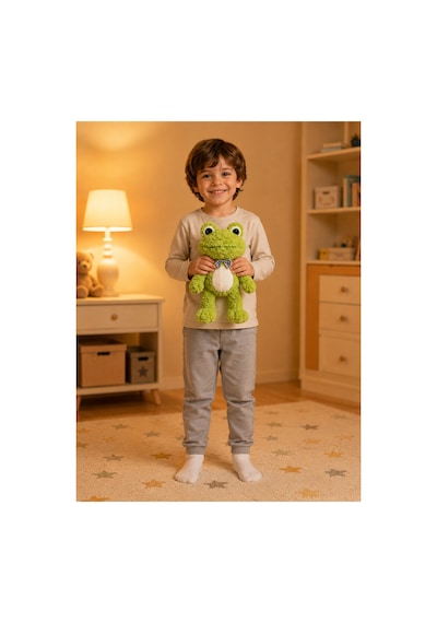 Yumuşacık Sevimli Büyük Boy Kurbağa Peluş Oyuncak 30 Cm Çok Renkli