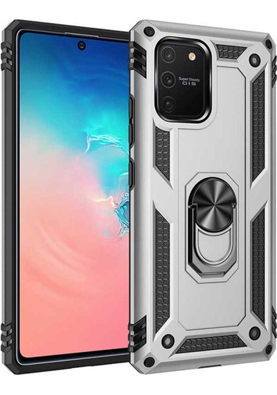 Samsung Uyumlu Galaxy A91 S10 Lite Kılıf Zore Vega Kapak Gri