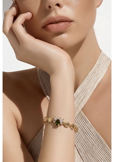 Monalisa Home Lüks Gösterişli Figürlü Parlak Altın Sarısı Bileklik Karışık/çok Renkli 64433499