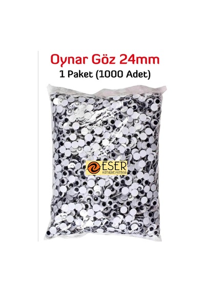 Eser Oynar Göz Siyah 24 mm 1000 Adet
