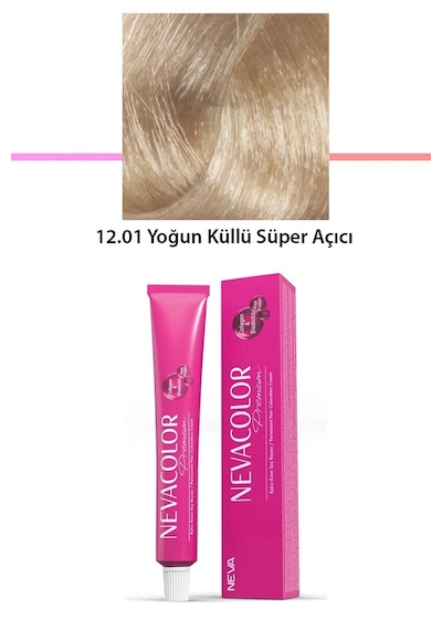 Hubrendy Tedarik Premium 12.01 Yoğun Küllü Süper Açıcı - Kalıcı Krem Saç Boyası 50 G Tüp