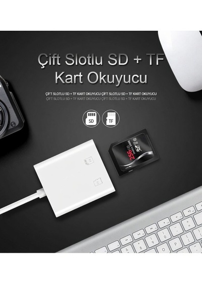 Type-c Sd Ve Micro Sd Kart Okuyucu, Telefon/tablet/laptop Tak Çalıştır Otg Adaptör
